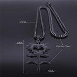 Ghostemane Stainless Steel Charm Necklace Silver Jewelry N3789S03