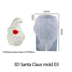 Christmas Dwarf Silicone Mold 3D Doll Plaster Mold Gnomes Epoxy Home Decor