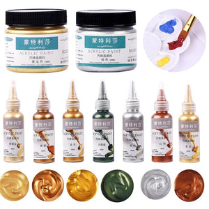 Metallic Acrylic Paint Resin Pigments Silver Copper for Epoxy Resin