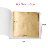 100 Sheets Foil Paper Leaf Gilding Epoxy Resin Fillings DIY Crafts