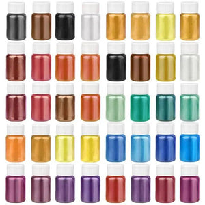 4-Color Pearlescent Powder Resin Pigment Kit for DIY Epozoxy