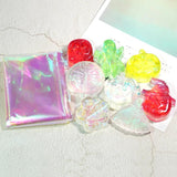 Aurora Laser Film Foil Resin Jewelry Rainbow Stickers