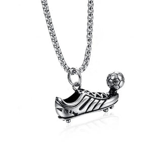 Football Pendant Necklace Men Stainless Steel Shoes Necklace for Men Jewelry