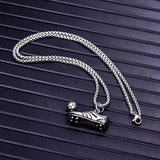Football Pendant Necklace Men Stainless Steel Shoes Necklace for Men Jewelry