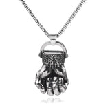 Stainless Steel Fist Necklace Hip Hop Men's Jewelry Gift