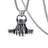 Stainless Steel Fist Necklace Hip Hop Men's Jewelry Gift