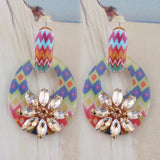 Resin Earrings Crystal Big Long Brinco Ear Oorbellen Gift