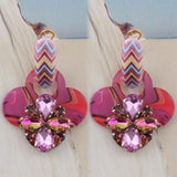 Resin Earrings Crystal Big Long Brinco Ear Oorbellen Gift