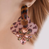 Resin Earrings Crystal Big Long Brinco Ear Oorbellen Gift