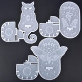 Halloween Candlestick Resin Mold DIY Cat Moth Totem