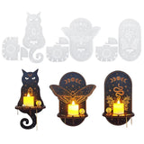 Halloween Candlestick Resin Mold DIY Cat Moth Totem