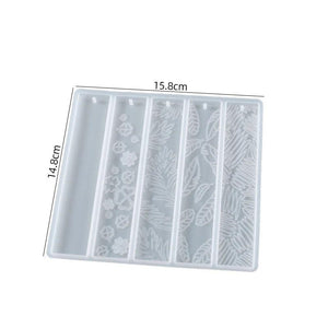 Wave Rectangle Bookmark Resin Mold Silicone Jewelry Making Casting Mould