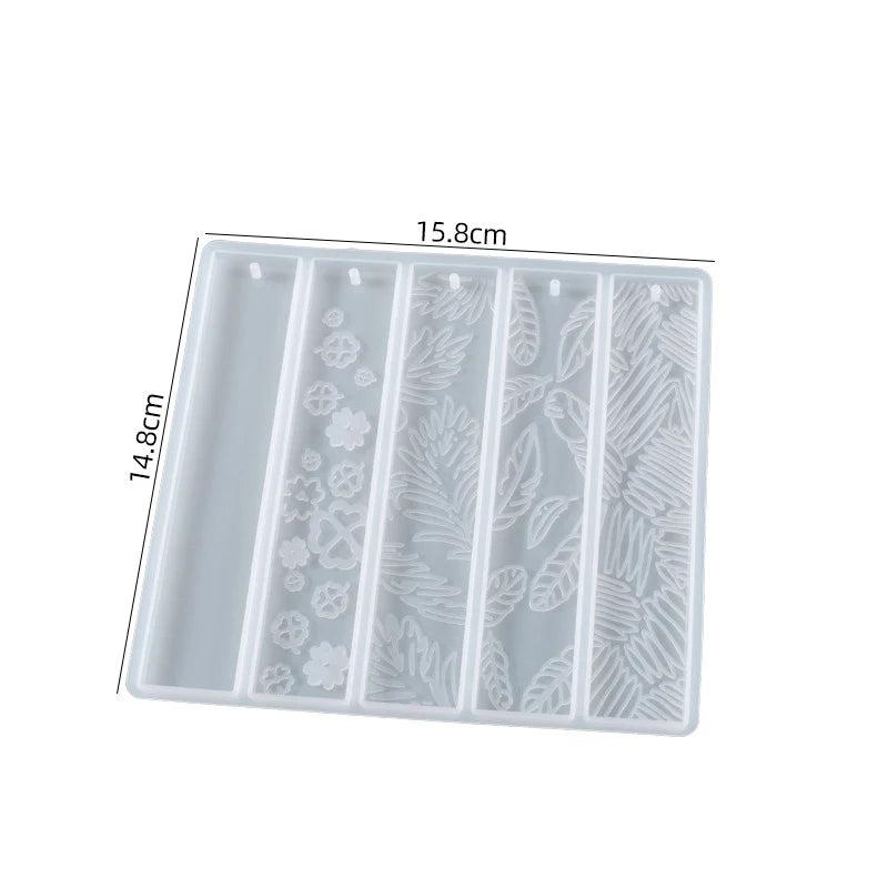 Wave Rectangle Bookmark Resin Mold Silicone Jewelry Making Casting Mould