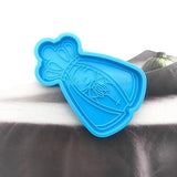 King-shaped Keychain Silicone Mold w/ Hole Keyring Pendant Mold