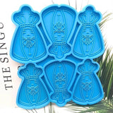 King-shaped Keychain Silicone Mold w/ Hole Keyring Pendant Mold
