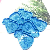 King-shaped Keychain Silicone Mold w/ Hole Keyring Pendant Mold