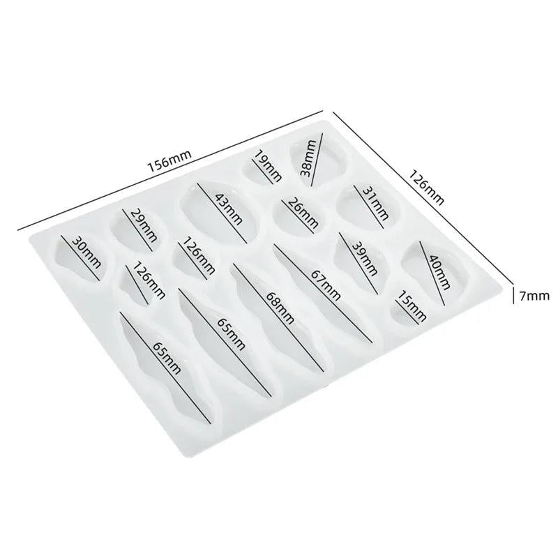 Geometric Shape Hairpin Silicone Mold for DIY Jewelry Making Tools