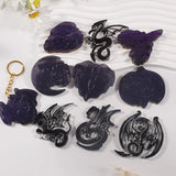 Dragon Fire Necklace Keychain Silicone Mold DIY Jewelry Pendant