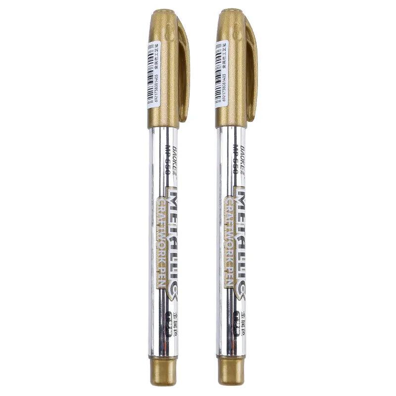 6pcs Metallic Waterproof Marker Pens Silver 2mm Resin Artist Drawing Pen