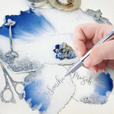 6pcs Metallic Waterproof Marker Pens Silver 2mm Resin Artist Drawing Pen