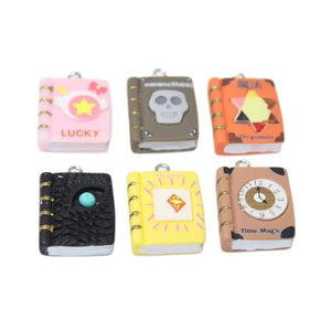 10Pcs/Lot Resin Mini Magic Book Charm Pendant For Diy Jewelry