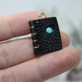 10Pcs/Lot Resin Mini Magic Book Charm Pendant For Diy Jewelry