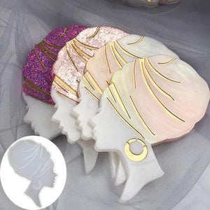Afro Woman Head Beauty Silicone Mold for DIY Epoxy Resin Crafts