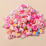 10pcs Resin Animal Flower Heart Charms Jewelry Making Accessories