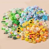 10pcs Resin Animal Flower Heart Charms Jewelry Making Accessories