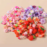 10pcs Resin Animal Flower Heart Charms Jewelry Making Accessories