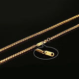 24in Gold Chain Necklace Stainless Steel Snake/Cable/Round Box Chain