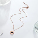 Acrylic & Shell Double Side Pendant Necklace Stainless Steel Plating Jewelry