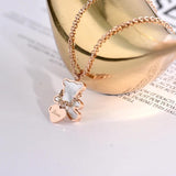 Heart Bear Pendant Necklace Rose Titanium Steel Jewelry Gift
