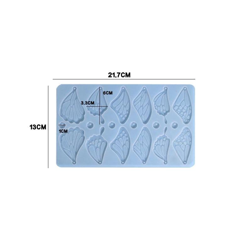 Butterfly Wing Decor Earring Silicone Mold for DIY Epoxy Resin Craft Pendant