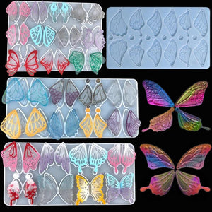 Butterfly Wing Decor Earring Silicone Mold for DIY Epoxy Resin Craft Pendant