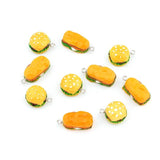 10pcs Resin Hamburger Food Charm Pendant Charms for DIY Making