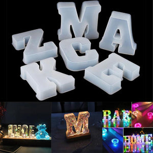 Large Alphabet Letter Epoxy Resin Mold Silicone Mould DIY Craft Supplies