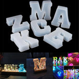 Large Alphabet Letter Epoxy Resin Mold Silicone Mould DIY Craft Supplies