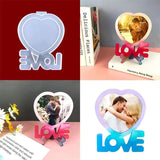 Heart Square Photo Frame Epoxy Mold Craft Resin Decorative Jewelry