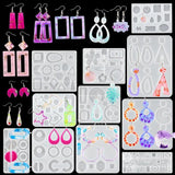 30 Styles Silicone Earring Pendant Silicone Resin Molds Jewelry Making Mold