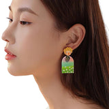 Colourful Dangle Earrings Stud Earring Y2K Pendientes In Resin Earings