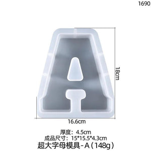 Large 26 Capital Letters Silicone Mold for DIY UV Epoxy Resin Mold