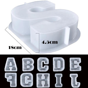 Large 26 Capital Letters Silicone Mold for DIY UV Epoxy Resin Mold