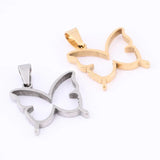 10pcs Open Bezel Butterfly Charms DIY Pendant Frame for Resin Jewelry