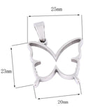 10pcs Open Bezel Butterfly Charms DIY Pendant Frame for Resin Jewelry