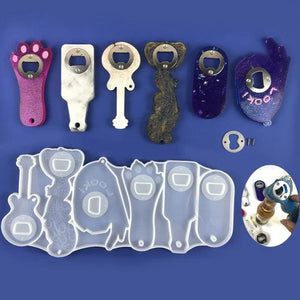 Resin Mold Beer Spanner Bottle Opener for DIY Crafts