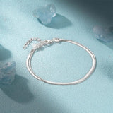 Double-Layered Snake Bone Chain Bracelet in 925 Silver