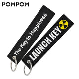 POMPOM Happiness Launch Key Keychains for Motorcycles and Cars