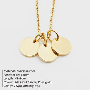 6mm Initial Letter Customized Name Necklace Stainless Steel Choker Women