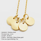 6mm Initial Letter Customized Name Necklace Stainless Steel Choker Women